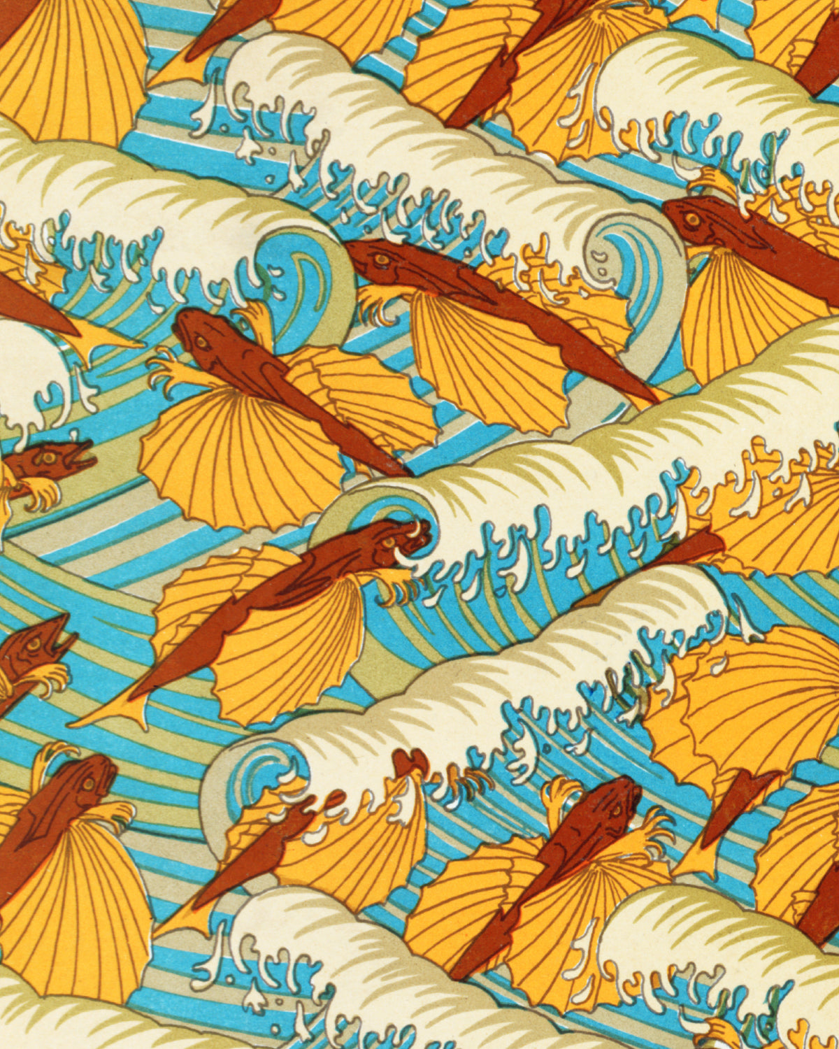 Poissons volants et vagues