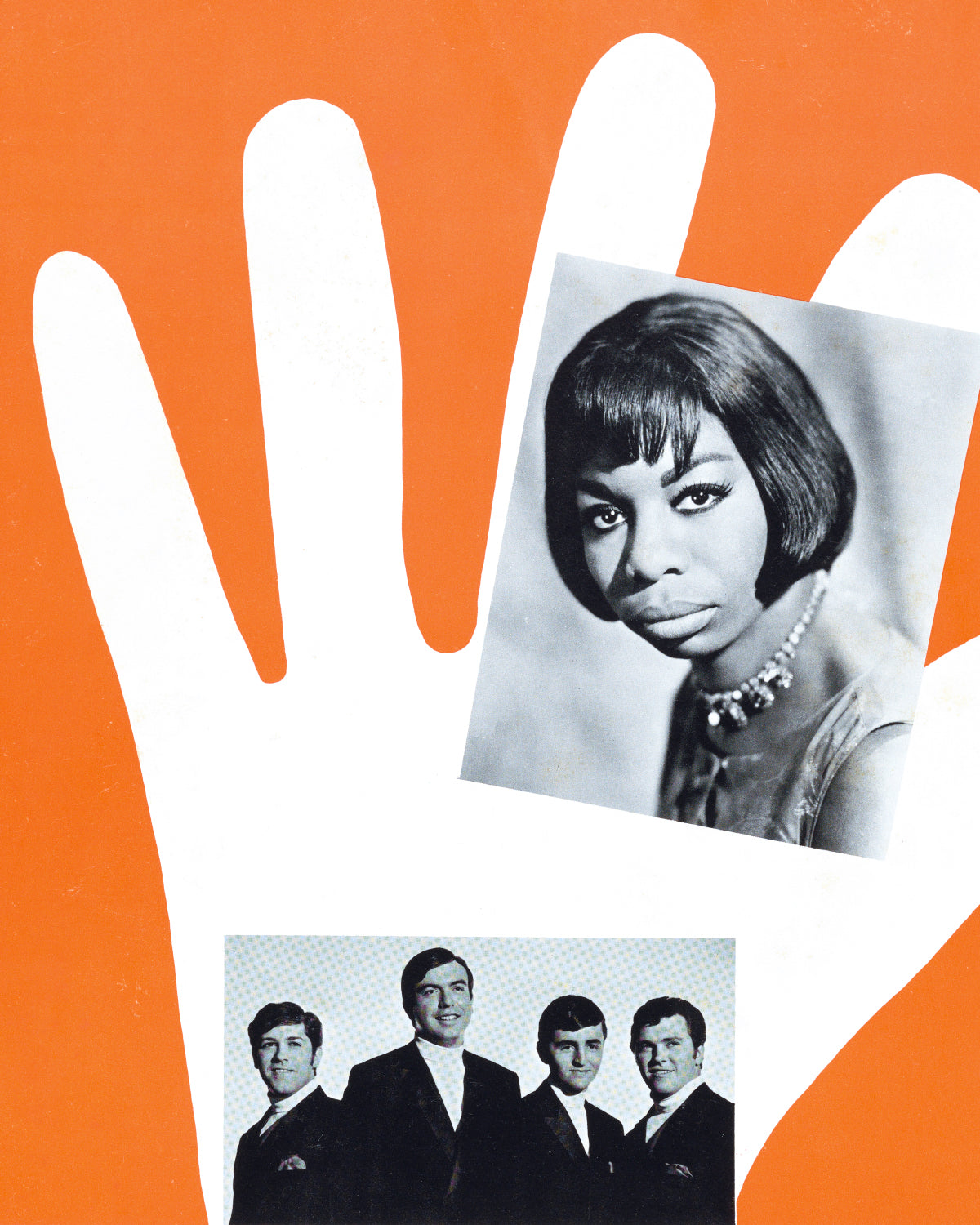 Poster for a concert by Nina Simone and The Vogues